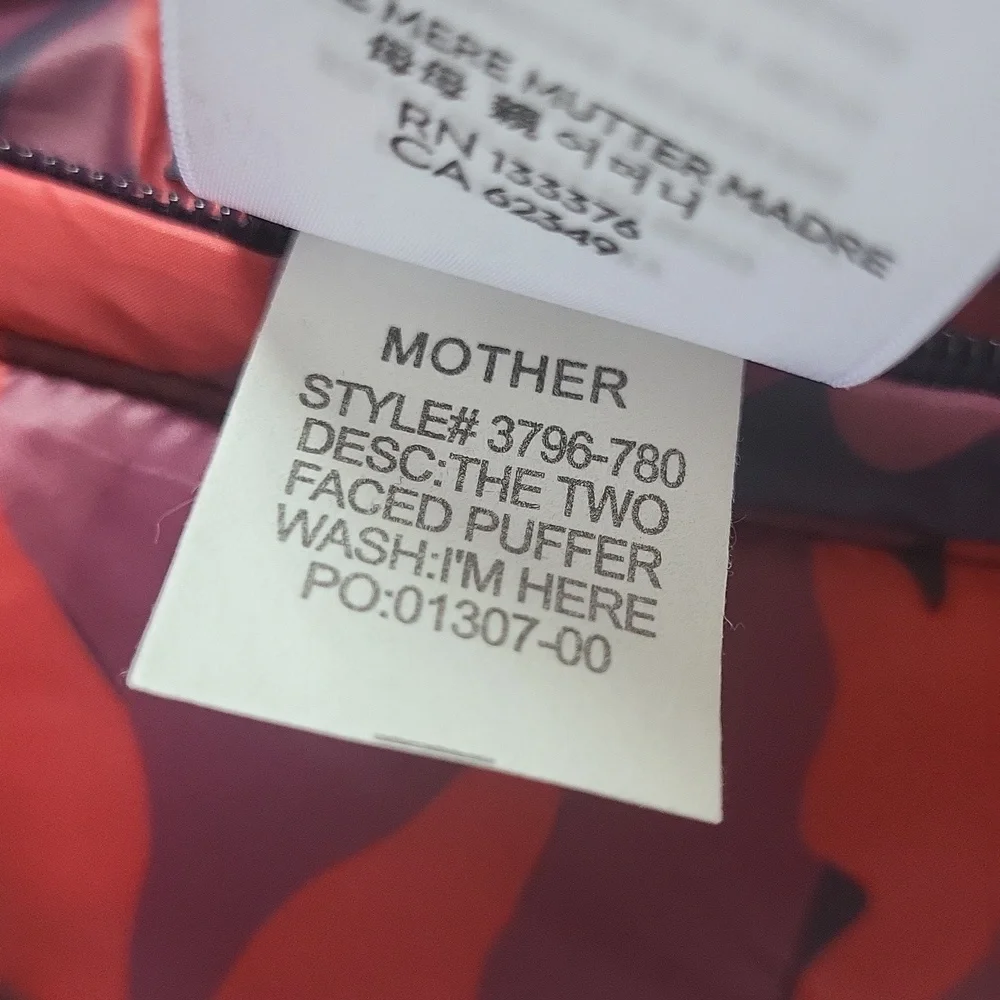 Mother The Two Faced Puffer Reversible Camo Jacket SzXS - Picture 6 of 9